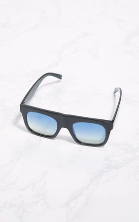 Black Wide Frame Square Sunglasses | PrettyLittleThing