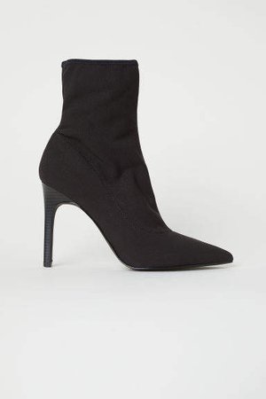 Jersey Ankle Boots - Gray
