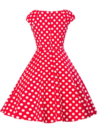 Sexy Dance - Women Vintage Dress 50S 60S Sleeveless Polka Dots Swing Pinup Retro Summer Casual Evening Cocktail Party Ball Gowns - Walmart.com
