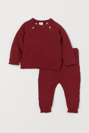 Sweater and Pants - Dark red - Kids | H&M CA