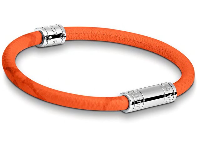 orange leather Louis Vuitton bracelet