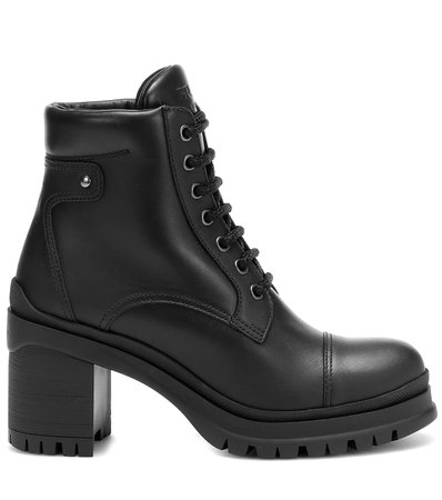 Leather Ankle Boots - Prada | Mytheresa
