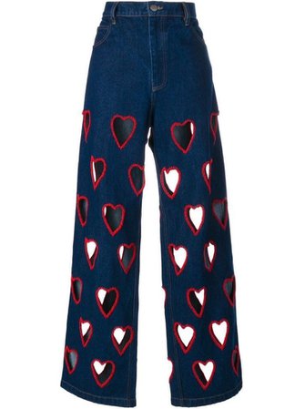 Cutout heart jeans