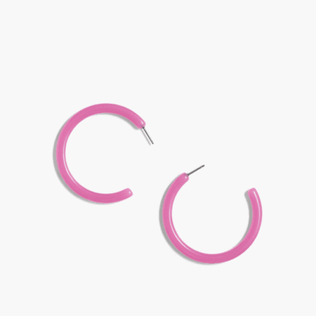 NWT J. Crew Women's Lucite Hoop Earrings - Pink | eBay