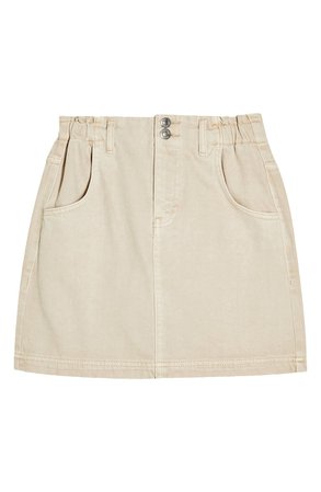 Topshop Paperbag Denim Miniskirt | Nordstrom