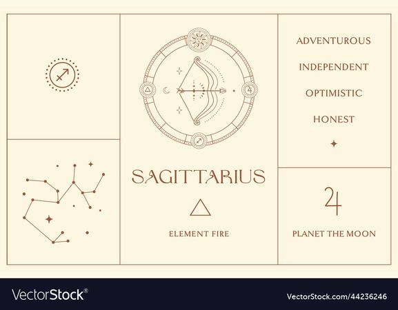 Sagittarius sign design Royalty Free Vector Image