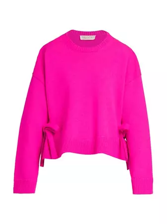 Shop Valentino Bow Wool Sweater | Saks Fifth Avenue