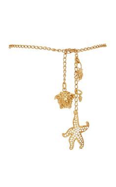 gold starfish versace chain belt