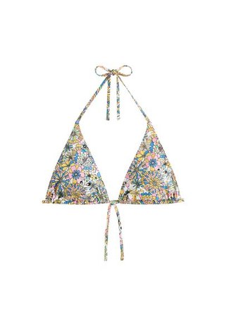 Violeta BY MANGO Floral triangle bikini