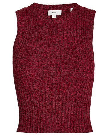 Marie Cropped Knit Tank Top