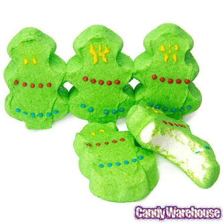 Peeps Marshmallow Christmas Trees Candy 6-Packs: 12-Piece Case | Candy Warehouse