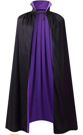black and purple cape