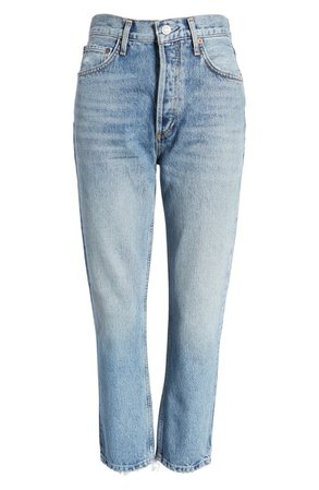 AGOLDE Riley High Waist Crop Jeans | Nordstrom