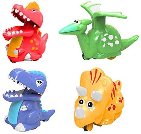 Amazon.com: JoFAN 4 Pack Dinosaur Toys Press and Go Dinosaur Cars Wind Up Toys for Kids Boys Girls Toddlers Christmas Stocking Stuffers Party Favors Gifts : Toys & Games