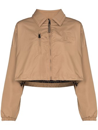 Fendi logo-embossed Cropped Jacket - Farfetch