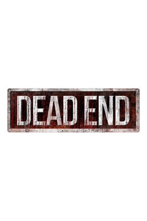 Dead End Slim Tin Sign | Gothic Accessories & Gifts
