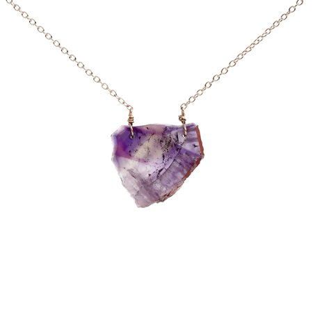 Amethyst Slice Necklace – Alana Douvros Jewelry