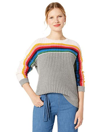 Amazon.com: Cable Stitch Women's Chunky Stripe Crewneck Sweater: Clothing