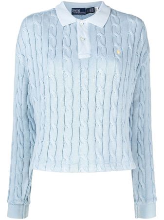 Polo Ralph Lauren cable-knit Cotton Polo Shirt - Farfetch
