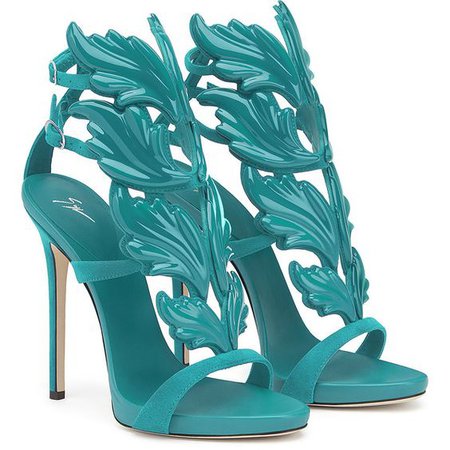 giuseppe zanotti heels turquoise blue teal pumps sandals