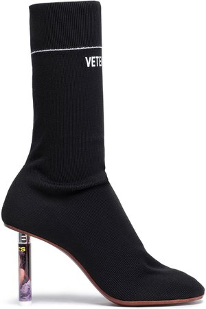 Black Stretch-knit boots | Sale up to 70% off | THE OUTNET | VETEMENTS | THE OUTNET