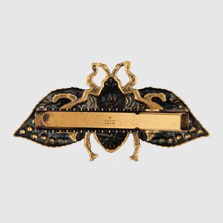Gucci Bee Hair Slide With Crystals