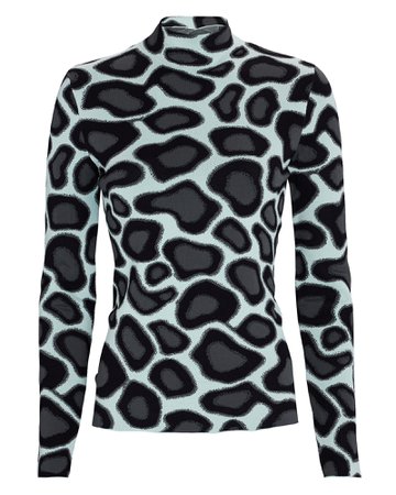 Proenza Schouler Abstract Animal Knit Jacquard Sweater | INTERMIX®