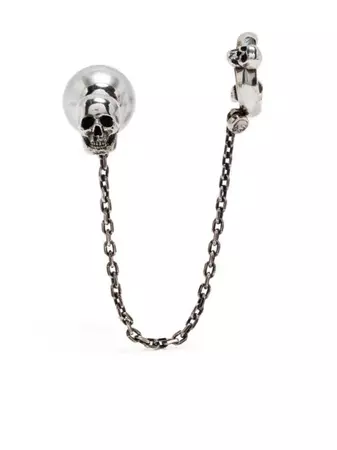 Alexander McQueen skull-motif chain-link Earring - Farfetch