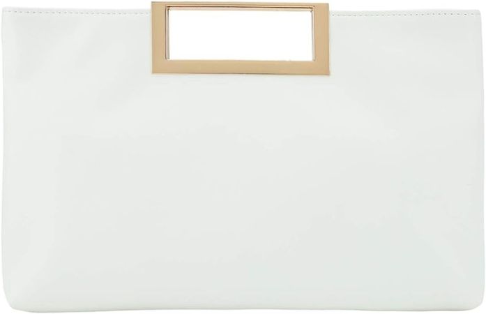 CHARMING TAILOR Fashion PU Leather Handbag Stylish Women Convertible Clutch Purse (White): Handbags: Amazon.com