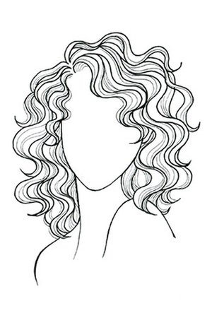 hair curls drawing - Google zoeken