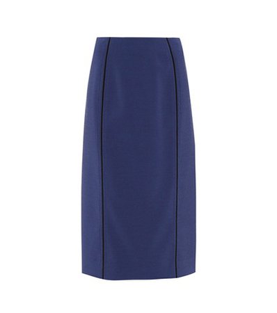 Piped pencil skirt