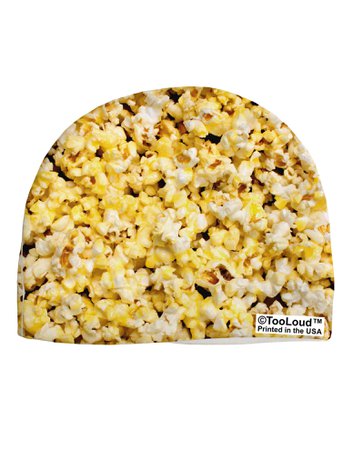 Popcorn All Over Adult Fleece Beanie Cap Hat All Over Print - Davson Sales