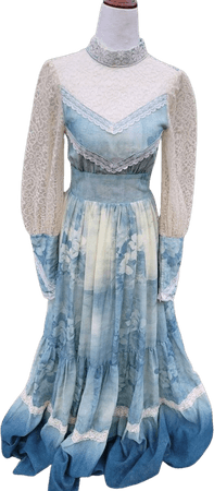 blue vintage gunne sax dress