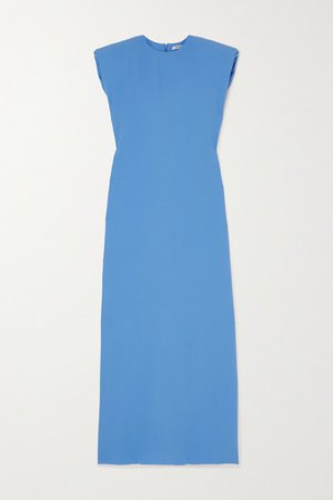 Suzanna Crepe Midi Dress - Blue