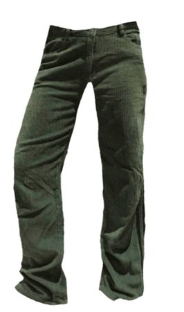 green cord jeans