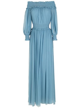 Nk Carol silk long dress (blue)