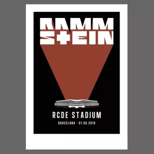 Rammstein silkscreen Barcelona 2019 | Rammstein-Shop