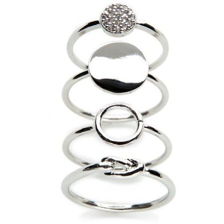 silver ring set polyvore - Google Search