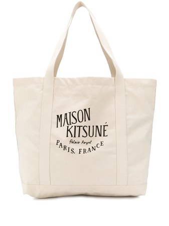 Maison Kitsuné Printed Logo Shoulder Bag - Farfetch