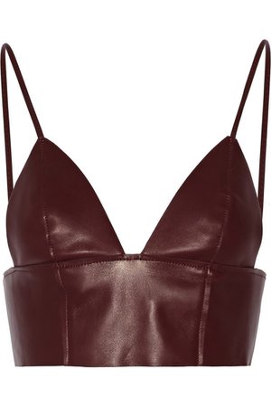 T by Alexander Wang Leather bra top