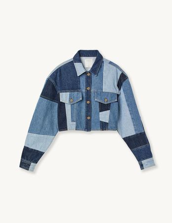 Cropped denim jacket - Jackets & Blazers | Sandro Paris