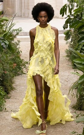 Wonderland Ruffle Linen And Silk Gown By Zimmermann | Moda Operandi