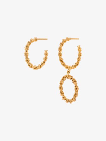 Joanna Laura Constantine Gold-Plated Twist Hoop Earrings | Browns