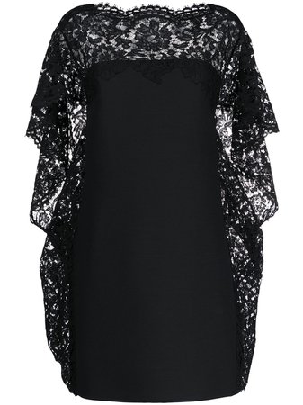 Valentino Cape-Style Lace-Embellished Dress Ss20 | Farfetch.com