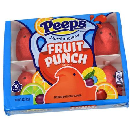 Peeps Fruit Punch Marshmallow Chicks 10 Count