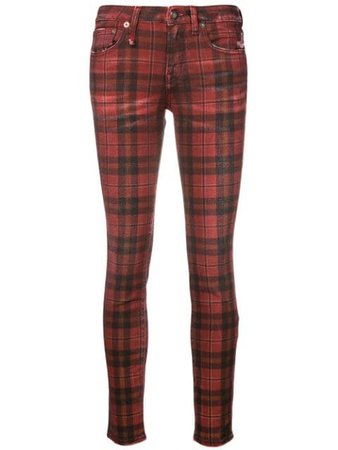 R13 Kate tartan skinny jeans $568 - Buy Online - Mobile Friendly, Fast Delivery, Price