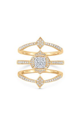 Leela 18k Yellow Gold Diamond Ring By Sara Weinstock | Moda Operandi