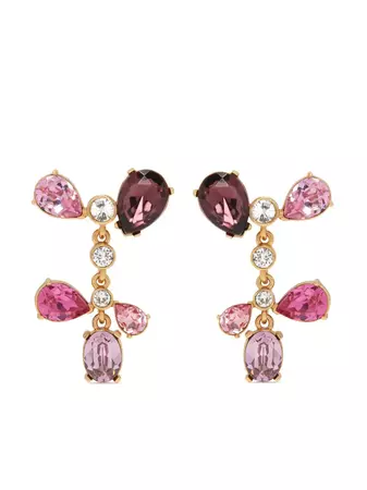 Oscar De La Renta crystal-embellished Drop Earrings - Farfetch