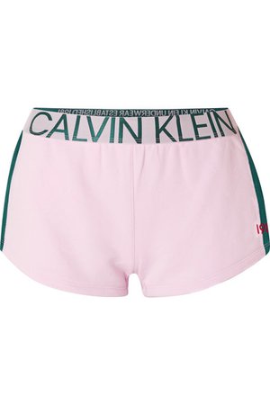 Calvin Klein Underwear | Statement 1981 embroidered cotton-blend jersey pajama shorts | NET-A-PORTER.COM