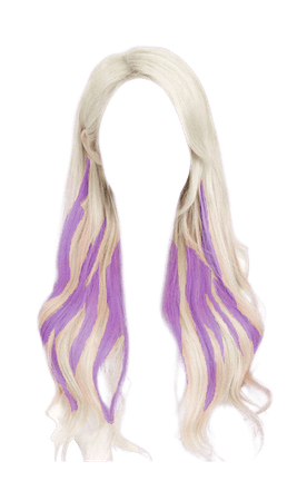 Blonde Hair with Purple Streaks (Dei5 edit of moodchild_mags pink tips)